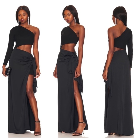 Lovers and Friends Amelie Gown in Black